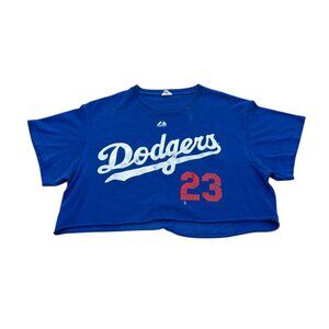 Vintage Dodgers Crop Top T Shirt Blue Gonzalez 23 Cropped Baseball Tee
